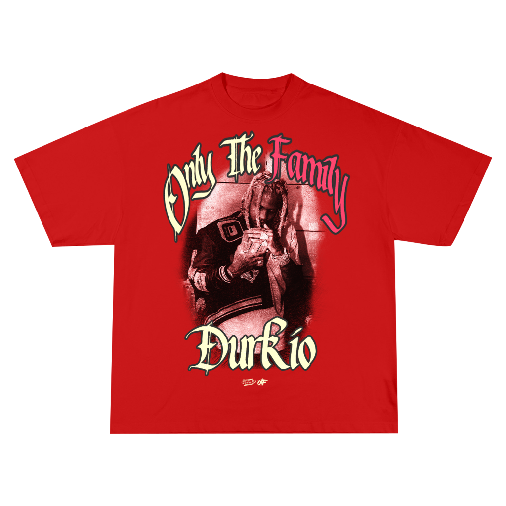 OTF 7220 TOUR TEE 1500x1500 FRONT RED1 - Lil Durk Shop